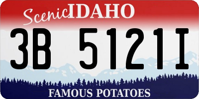 ID license plate 3B5121I