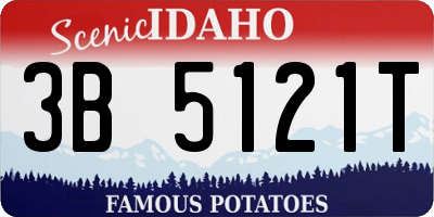 ID license plate 3B5121T