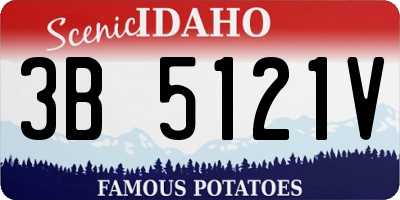 ID license plate 3B5121V