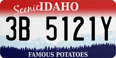 ID license plate 3B5121Y