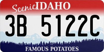 ID license plate 3B5122C