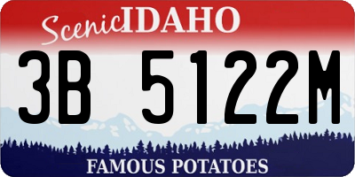 ID license plate 3B5122M