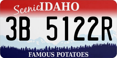 ID license plate 3B5122R