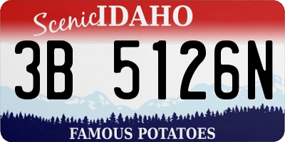 ID license plate 3B5126N