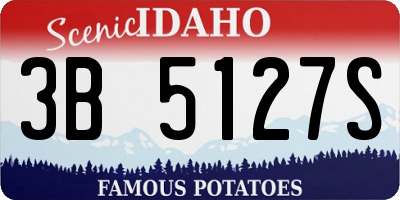 ID license plate 3B5127S