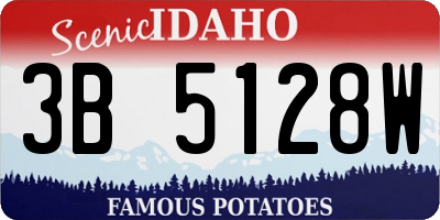 ID license plate 3B5128W