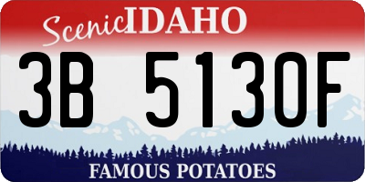 ID license plate 3B5130F