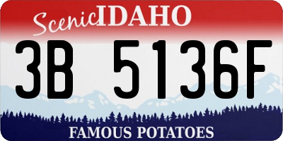 ID license plate 3B5136F