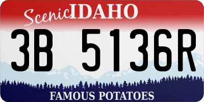 ID license plate 3B5136R