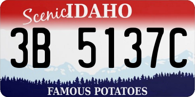 ID license plate 3B5137C