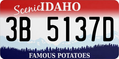 ID license plate 3B5137D