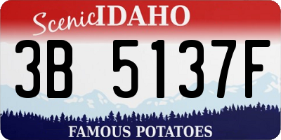 ID license plate 3B5137F