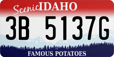 ID license plate 3B5137G