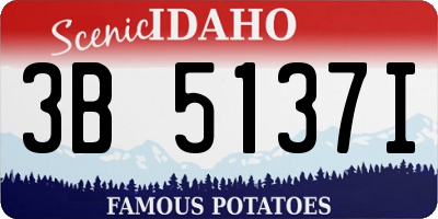 ID license plate 3B5137I