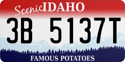 ID license plate 3B5137T