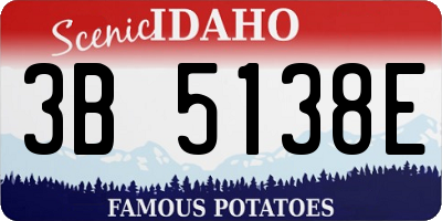 ID license plate 3B5138E