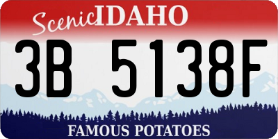 ID license plate 3B5138F