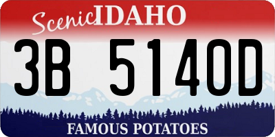 ID license plate 3B5140D