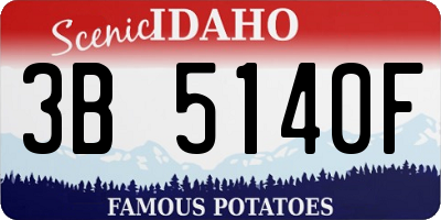 ID license plate 3B5140F