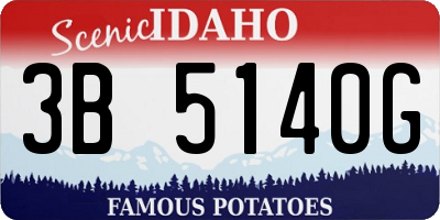 ID license plate 3B5140G