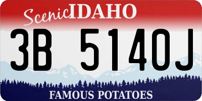 ID license plate 3B5140J