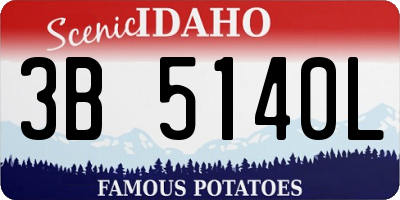 ID license plate 3B5140L