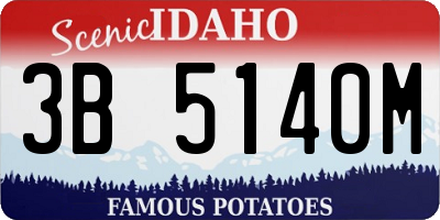 ID license plate 3B5140M
