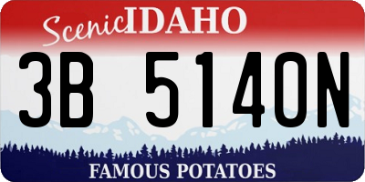 ID license plate 3B5140N