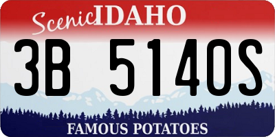 ID license plate 3B5140S