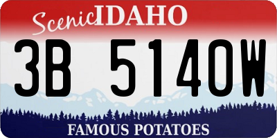 ID license plate 3B5140W
