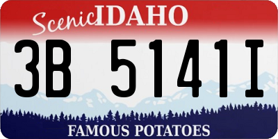 ID license plate 3B5141I