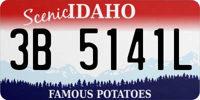 ID license plate 3B5141L