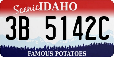 ID license plate 3B5142C