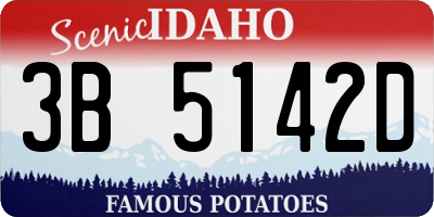 ID license plate 3B5142D