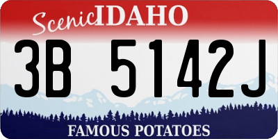 ID license plate 3B5142J