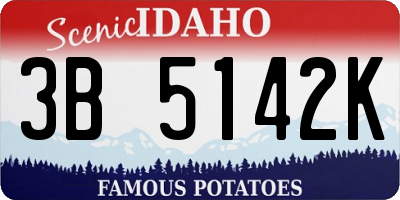 ID license plate 3B5142K