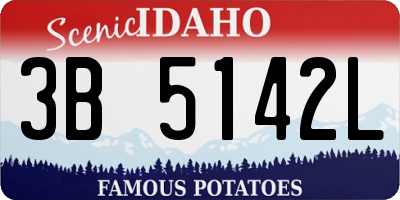 ID license plate 3B5142L