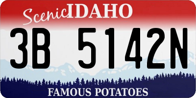 ID license plate 3B5142N