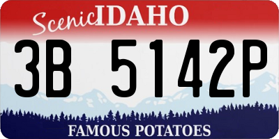 ID license plate 3B5142P