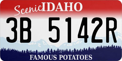 ID license plate 3B5142R
