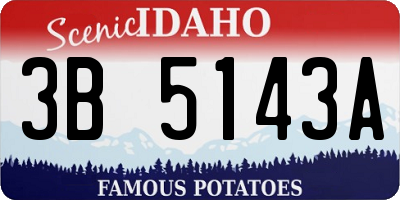 ID license plate 3B5143A