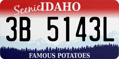 ID license plate 3B5143L