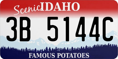 ID license plate 3B5144C