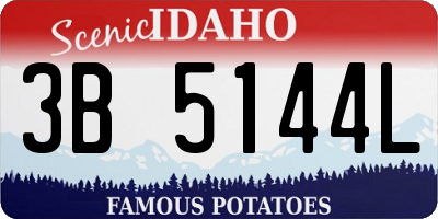 ID license plate 3B5144L