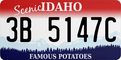 ID license plate 3B5147C