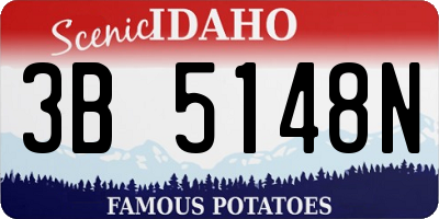 ID license plate 3B5148N