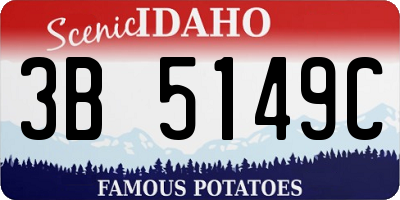 ID license plate 3B5149C