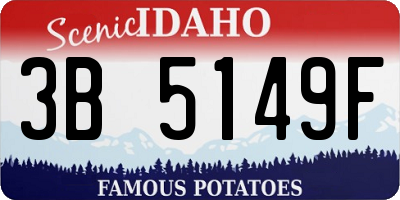 ID license plate 3B5149F