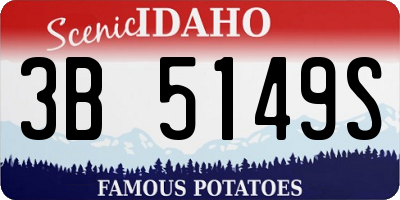 ID license plate 3B5149S