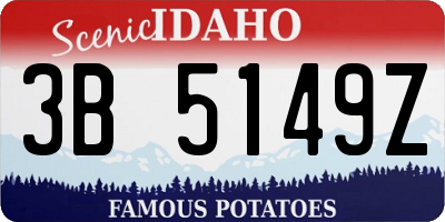 ID license plate 3B5149Z